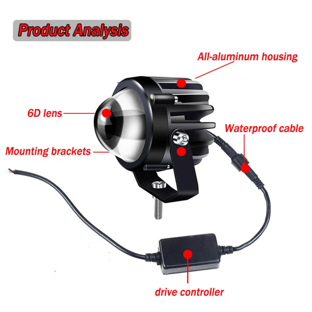 Motorcycle Led Lamp Headlight  - Headlight Aiming Tool のレビューと価格