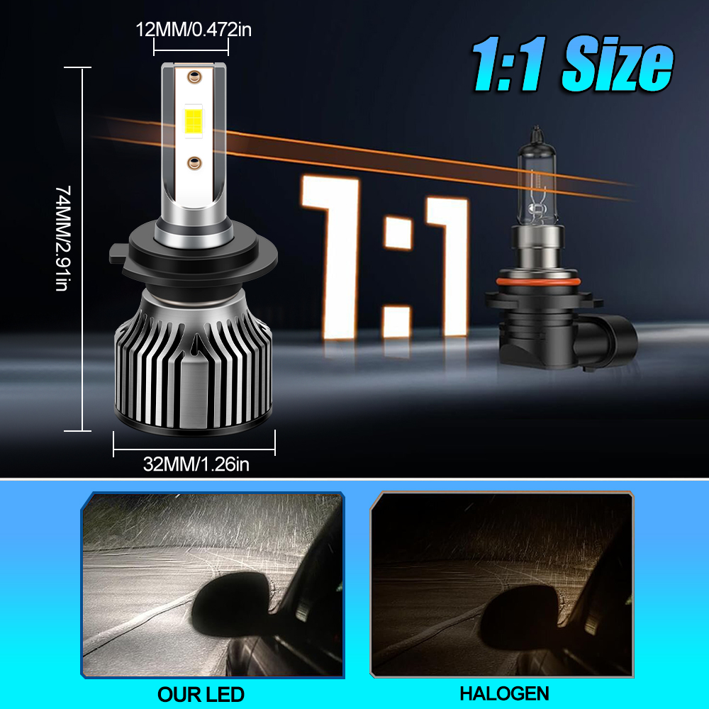 9012 HIR2 LED Headlight 120W 2 - Headlight Aiming Tool のレビューと価格