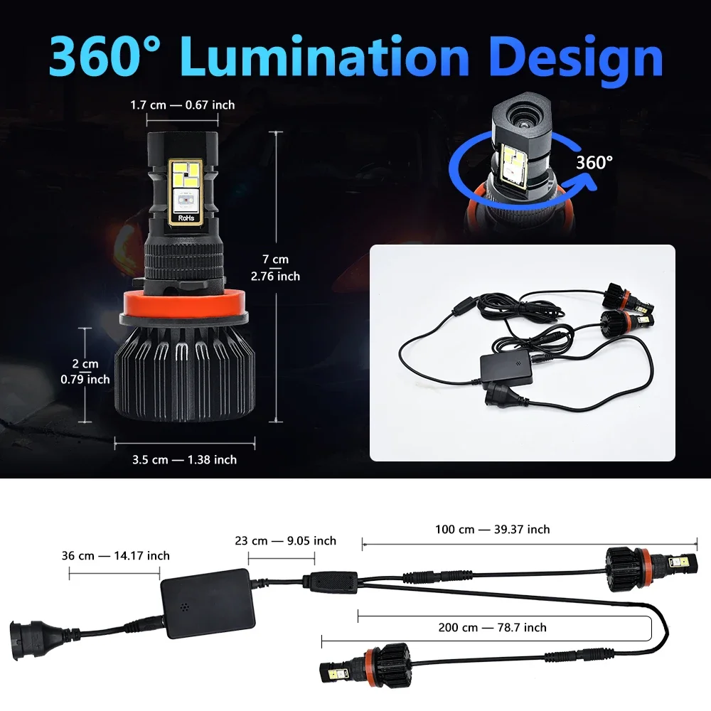 Bayerley RGB 5050 LED Fog Ligh - Headlight Aiming Tool のレビューと価格